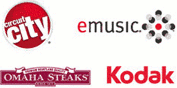 Circuit City, emusic, Omaga Steaks, and Kodak
